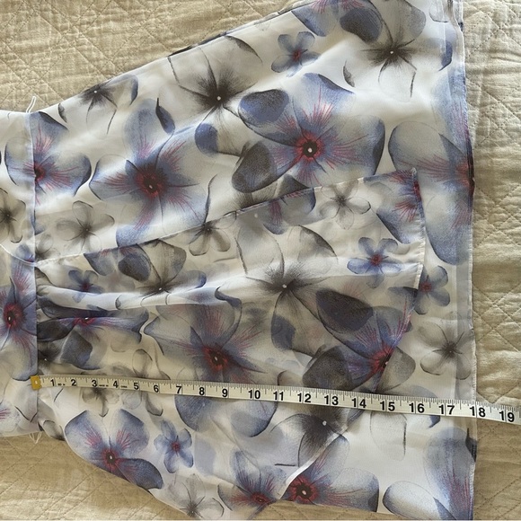 LC Lauren Conrad Lavander and Blue Ruffled Mini Summer Sheer Lightweight Dress 6 - Picture 13 of 13